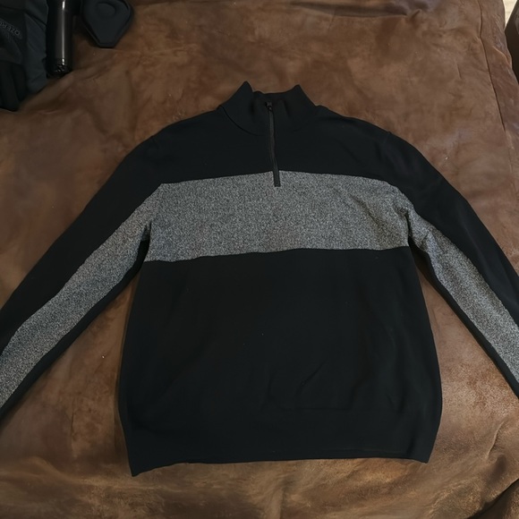 Banana Republic Supima Quart Zip Color Block - Picture 1 of 2